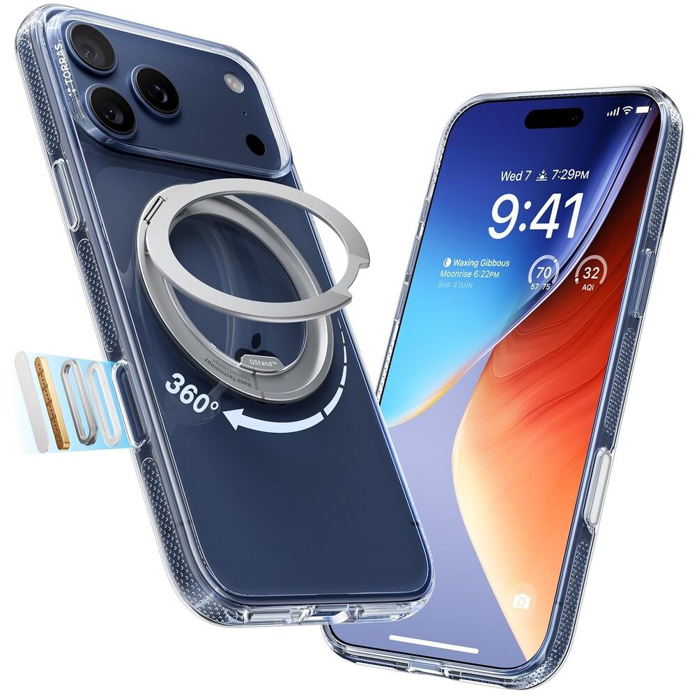TORRAS 360 Magnetic Stand for iPhone 17 Pro Case, [Fit for MagSafe]...
